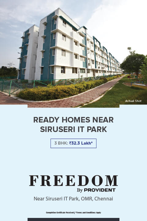 Provident Housing | Freedom by Provident - Near SIRUSERI IT Park,Chennai